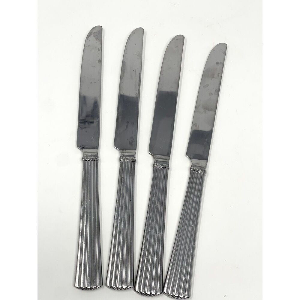 Reed & Barton TRINITY HALL Stainless Glossy Place Dinner Knives 9 5/8” Set Of 4